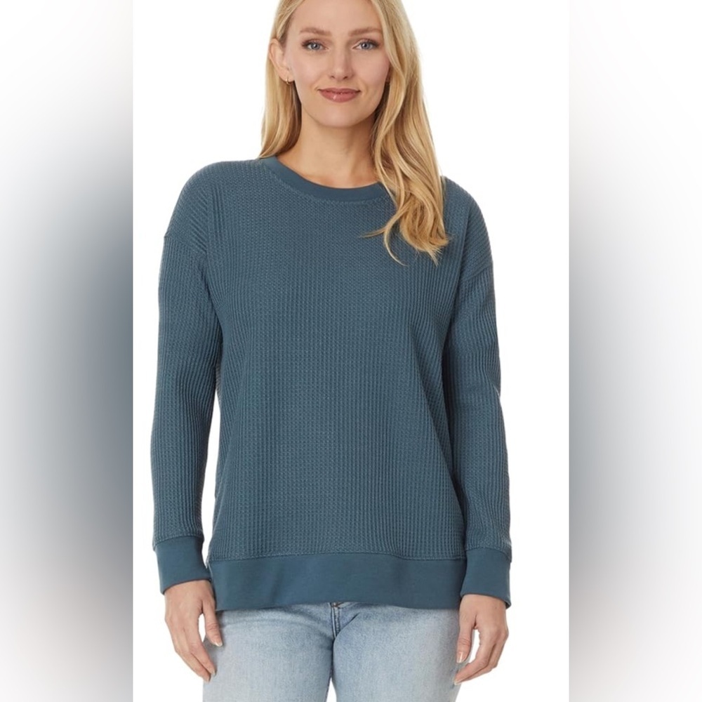 **NWT** L.L. Bean Birchwood Brushed Waffle Crew